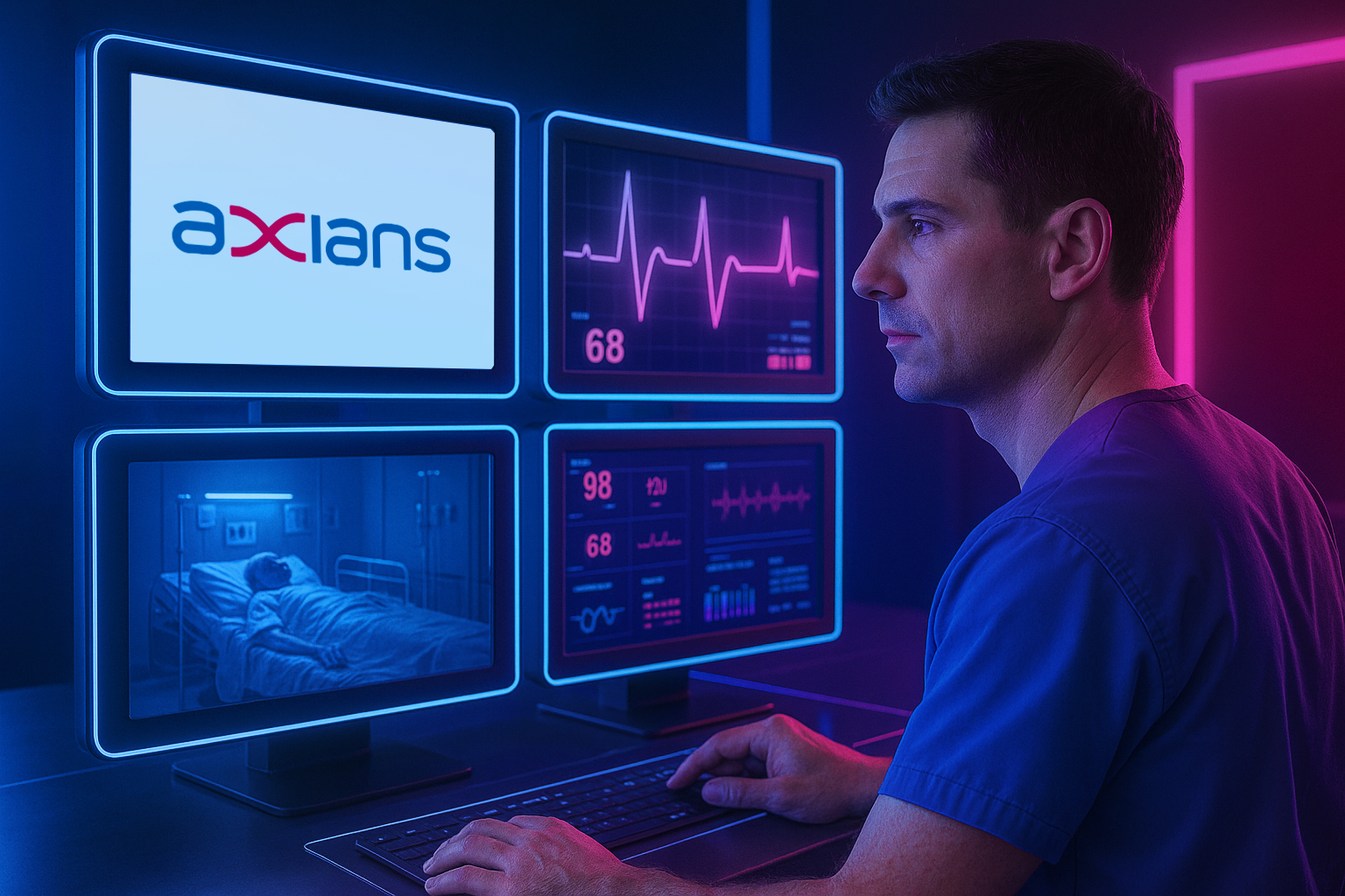 Medizinisches Personal mit digitaler Technologie